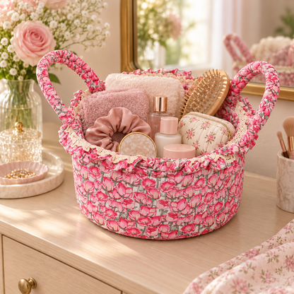 Style 1 Korean Quilted Fabric Storage Basket